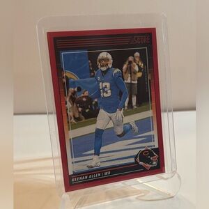 2024 Panini Red Border Keenan Allen Football Trading Card #168